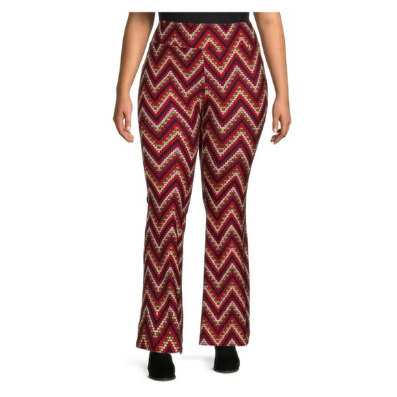 🎅 NO BOUNDARIES High Rise Geometric Flare Geo Pants NWT XXXL - Picture 2 of 15